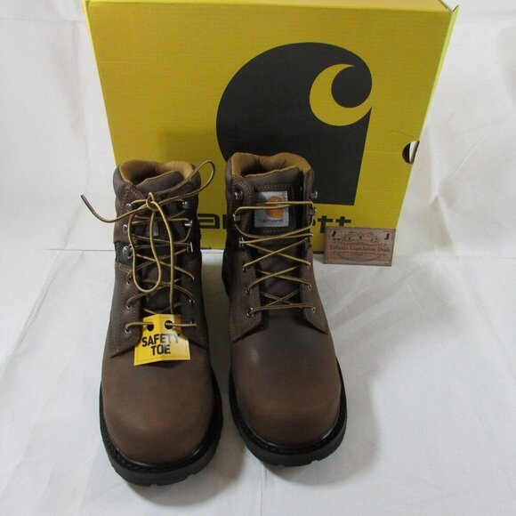 Carhartt Men's Traditional 6'' Steel Toe Work Boots Brown CMW6274 FW6274 - Picture 4 of 6